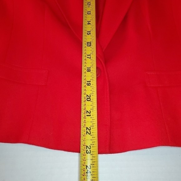 VTG Pendleton Blazer Suit Jacket Red Virgin Wool Lined Single Breasted Plus 14P - Picture 8 of 8